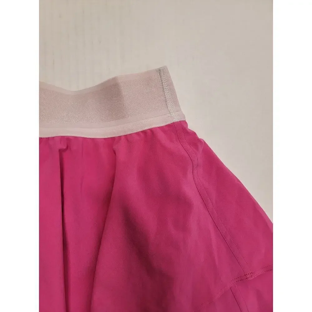 Lululemon Tennis Skirt Skort 4 Court Rival High Rise Pickleball Golf Sonic Pink